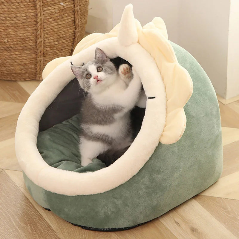 Cozy Cartoon Cave Pet Bed™